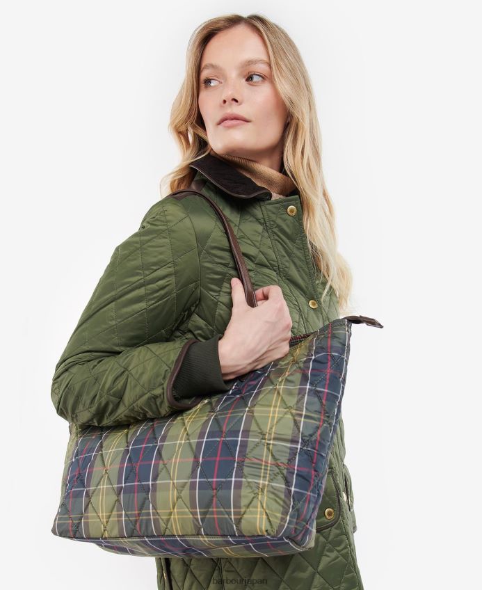 アクセサリー Barbour ウェザーハム キルティング タータンチェック トートバッグ クラシックなタータンチェック 女性 RV6THF2407