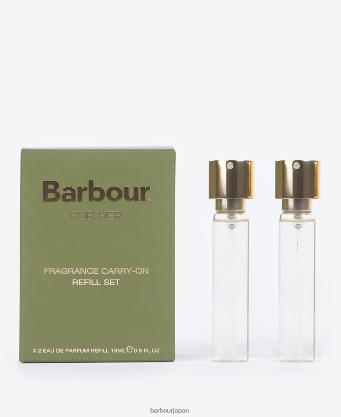 アクセサリー Barbour 彼女の香水トラベルサイズ詰め替えセット クラシックグリーン 女性 RV6THF2412