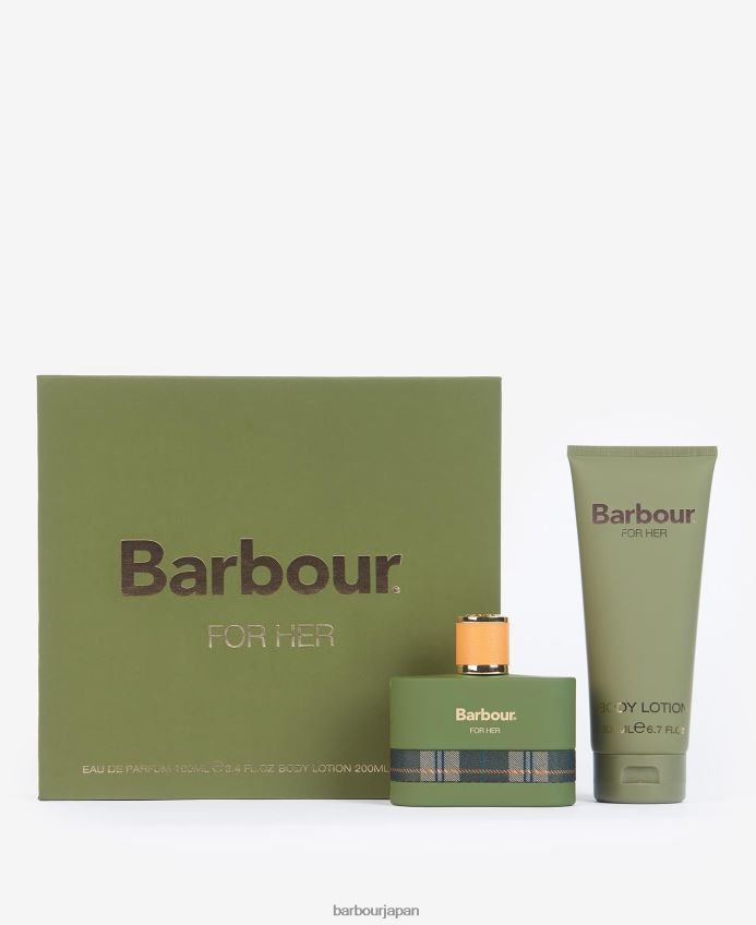 アクセサリー Barbour 彼女の香水ホリデーデュオギフトセット用 クラシックグリーン 女性 RV6THF2414