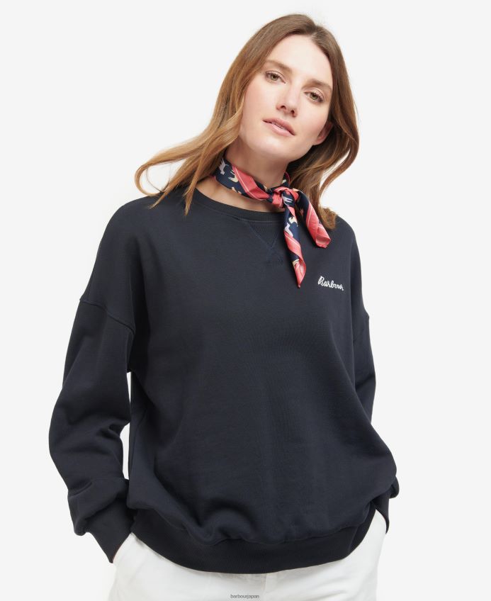 アクセサリー Barbour ドッグプリント スクエアスカーフ ネイビー/犬 女性 RV6THF2451