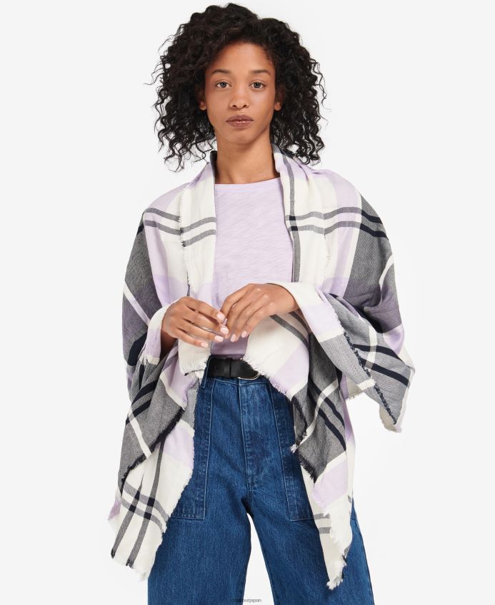 アクセサリー Barbour ルシンダ タータンチェックスカーフ アイリス/ネイビー 女性 RV6THF2452