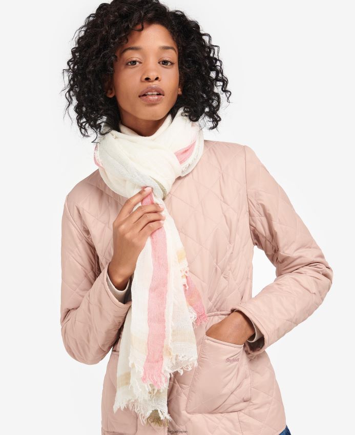 アクセサリー Barbour ブラックエットボーダーチェックラップ ノコギリソウ/マルチ 女性 RV6THF2463