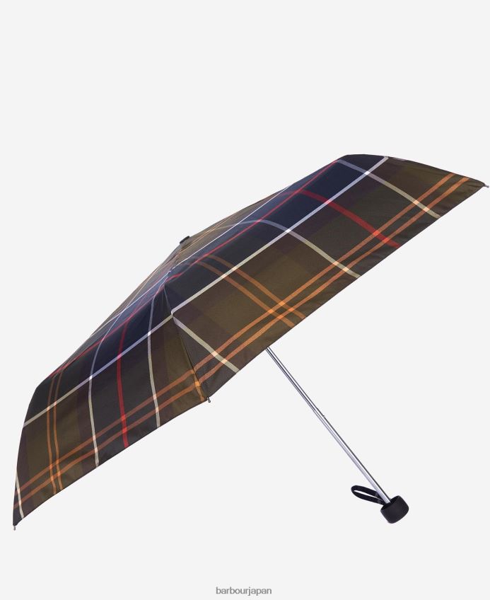 アクセサリー Barbour ポートリー傘 ピンク/グレーのタータンチェック 女性 RV6THF2470