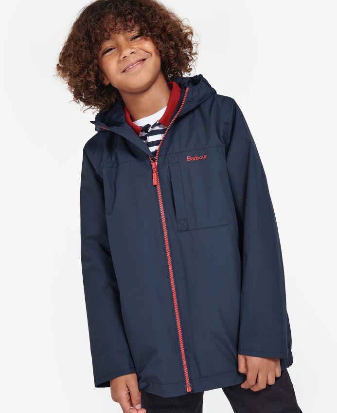 衣類 Barbour ケントンシャワープルーフジャケット クラシックネイビー 男の子たち RV6THF2493
