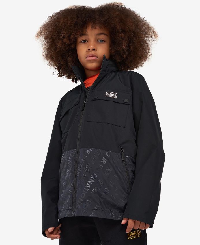 衣類 Barbour オーベル シャワープルーフジャケット クラシックブラック 男の子たち RV6THF2497