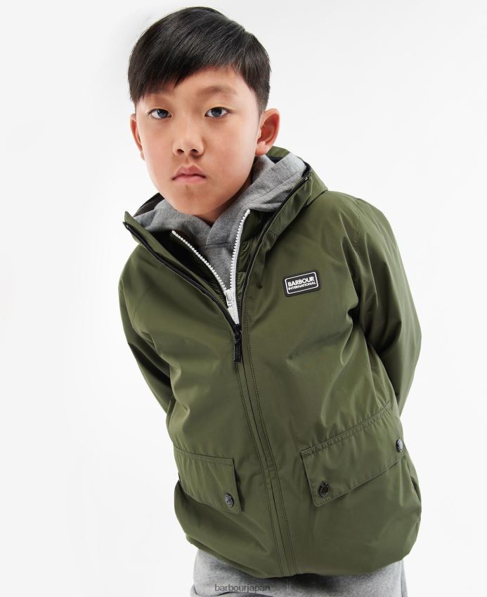 衣類 Barbour ケネティック シャワープルーフジャケット クラシックブラック 男の子たち RV6THF2498