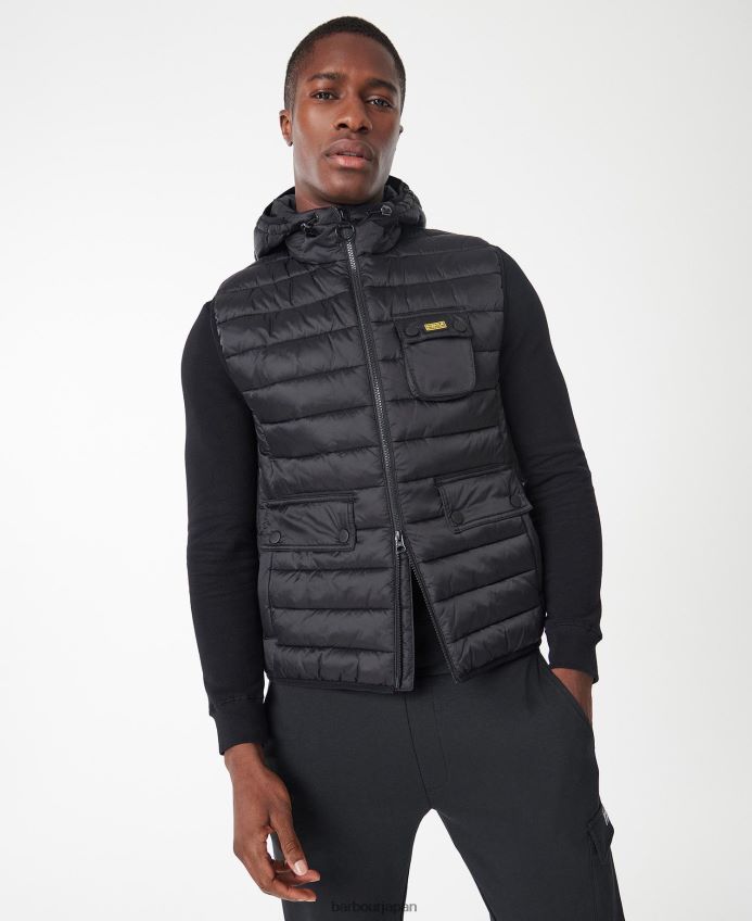 衣類 Barbour オースティン フード付きジレ 木炭 男性 RV6THF252