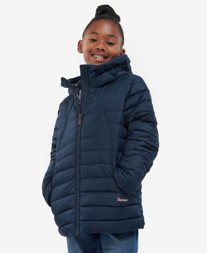 衣類 Barbour コララインキルティングジャケット ピンクパンチ/レトロフローラル 女の子 RV6THF2545