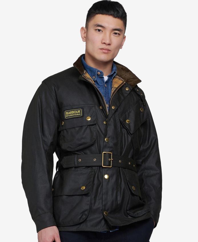衣類 Barbour インターナショナルオリジナルワックスジャケット 海軍 男性 RV6THF27