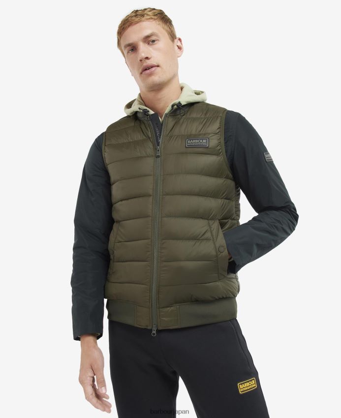 衣類 Barbour エルジンキルティングジレ オリーブ 男性 RV6THF275