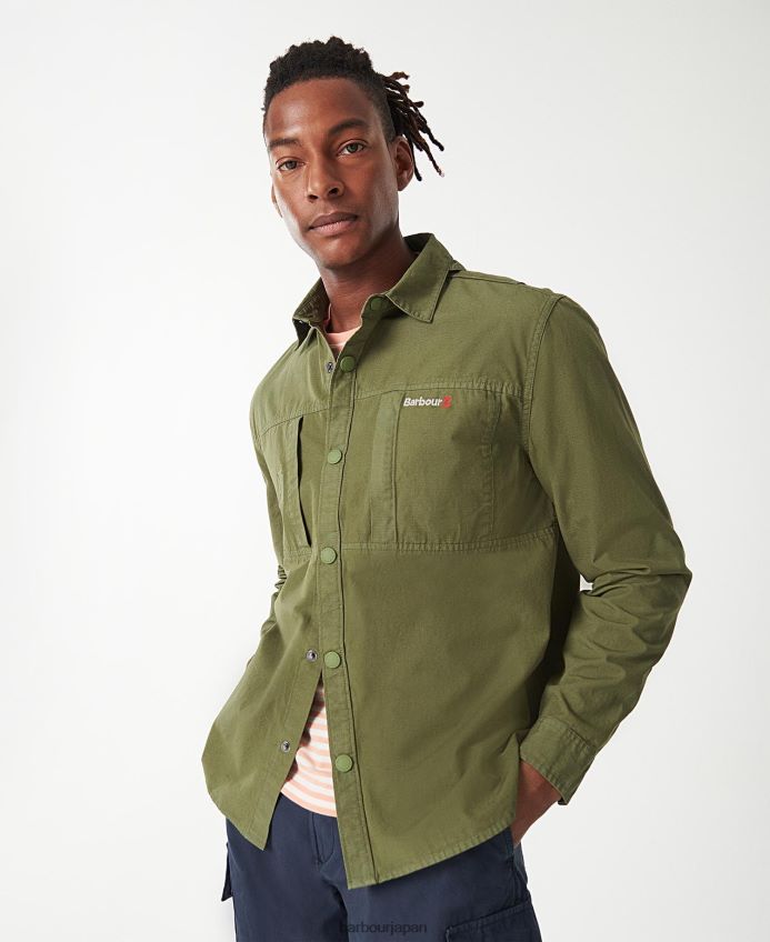 衣類 Barbour アナン オーバーシャ​​ツ 焦げたオリーブ 男性 RV6THF287