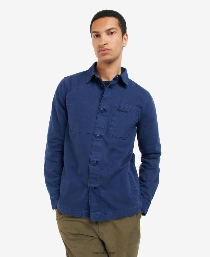 衣類 Barbour ジーノ オーバーシャ​​ツ インクブルー 男性 RV6THF310