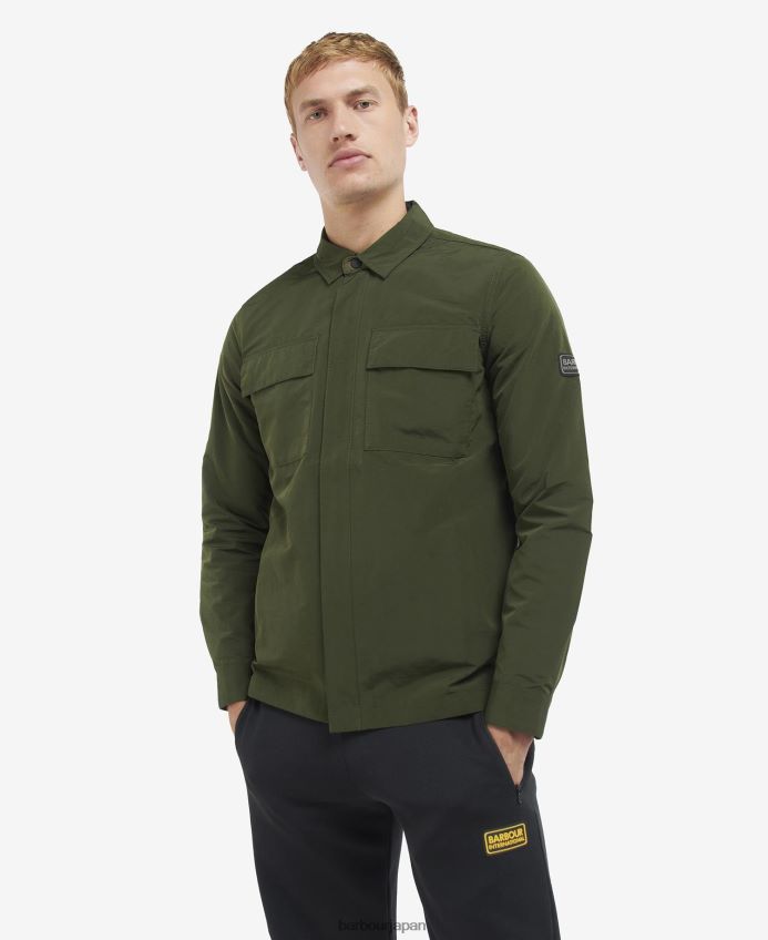衣類 Barbour シリンダーオーバーシャ​​ツ 森 男性 RV6THF342