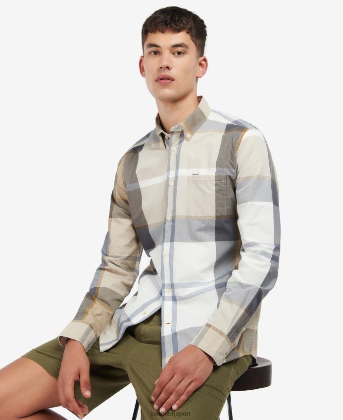 衣類 Barbour ハリス テーラードシャツ キールダーブルーのタータンチェック 男性 RV6THF359
