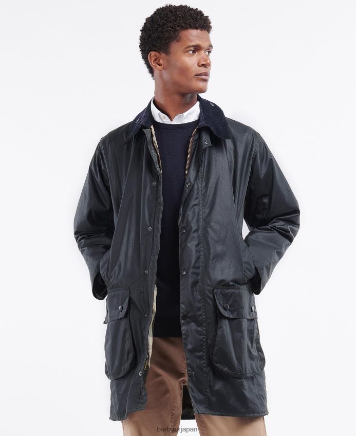 衣類 Barbour ボーダーワックスジャケット 海軍 男性 RV6THF38