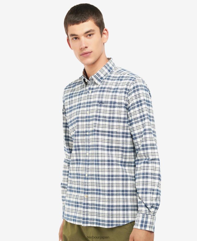 衣類 Barbour ウォルドン テーラードシャツ ミッドブルー 男性 RV6THF424