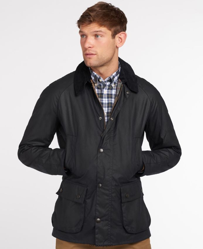 衣類 Barbour アシュビーワックスジャケット 黒 男性 RV6THF5