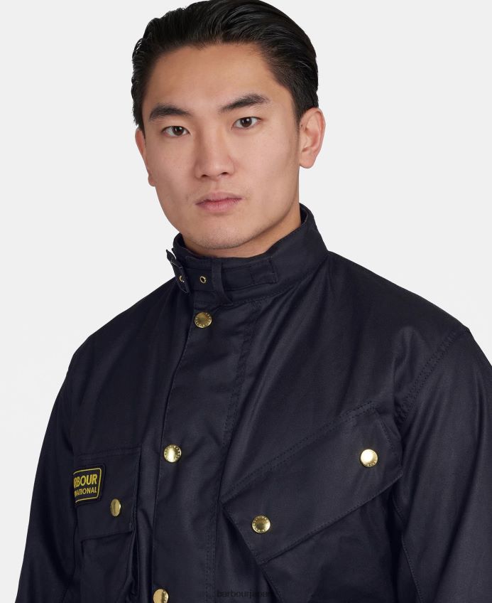 衣類 Barbour インターナショナルオリジナルワックスジャケット 海軍 男性 RV6THF56