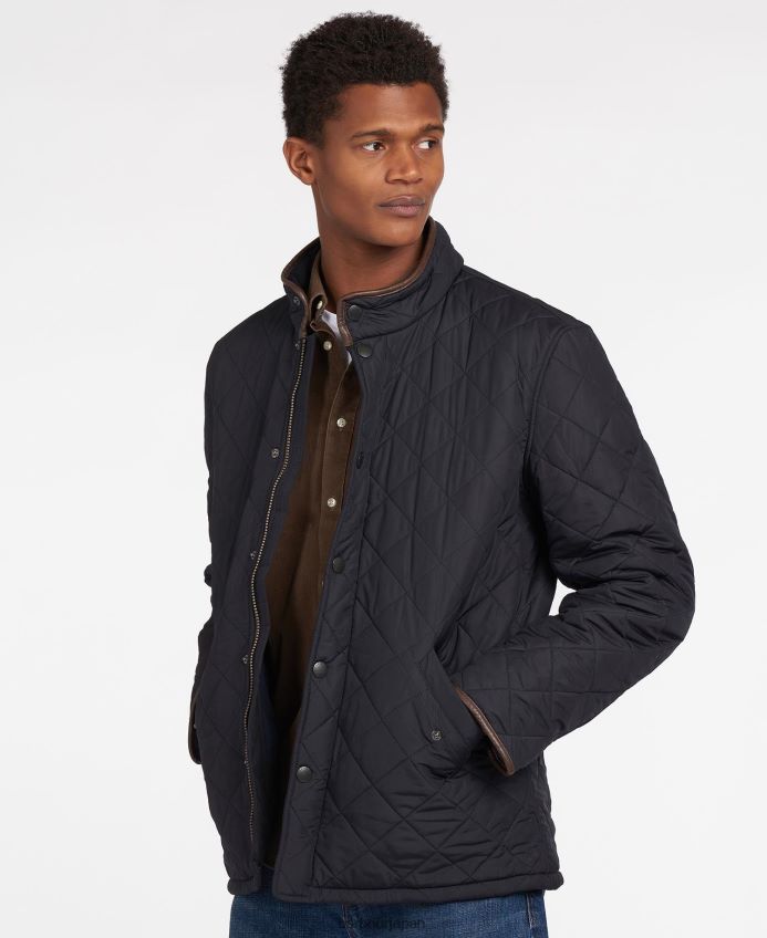 衣類 Barbour パウエル キルティングジャケット 海軍 男性 RV6THF73