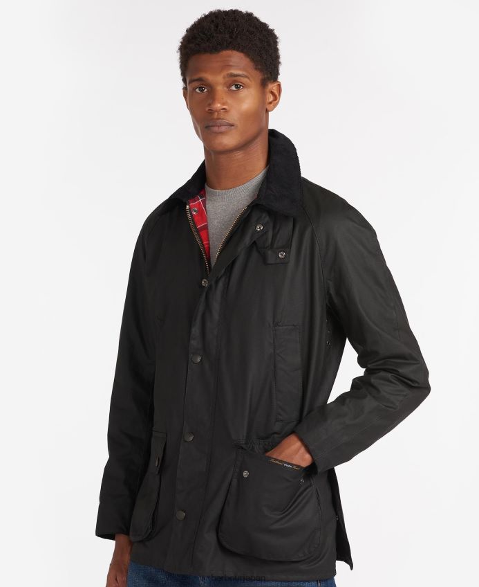 衣類 Barbour アシュビーワックスジャケット 黒 男性 RV6THF8