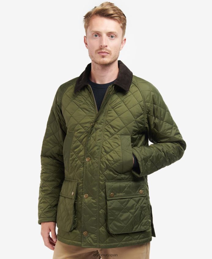 衣類 Barbour アシュビー キルティングジャケット オリーブ 男性 RV6THF97