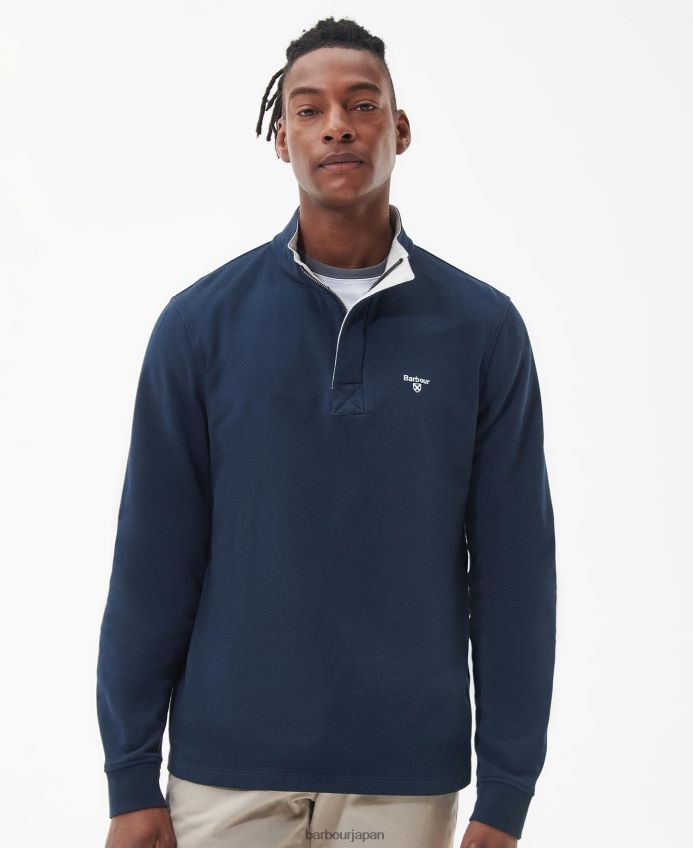 衣類 Barbour キフィル ハーフジップ スウェットシャツ 焦げたオリーブ 男性 RV6THF981