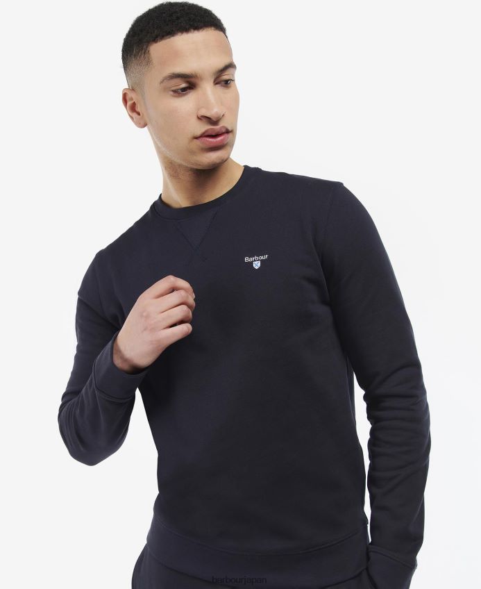 衣類 Barbour リズデール クルーネック スウェットシャツ 黒 男性 RV6THF987