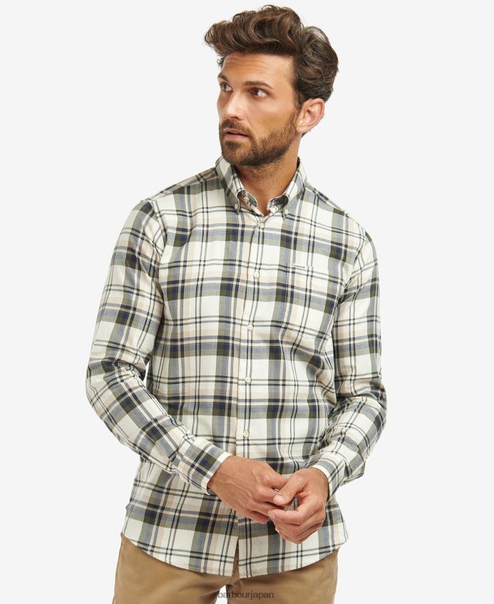 衣類 Barbour falstone テーラードチェックシャツ 石 男性 RV6THF390