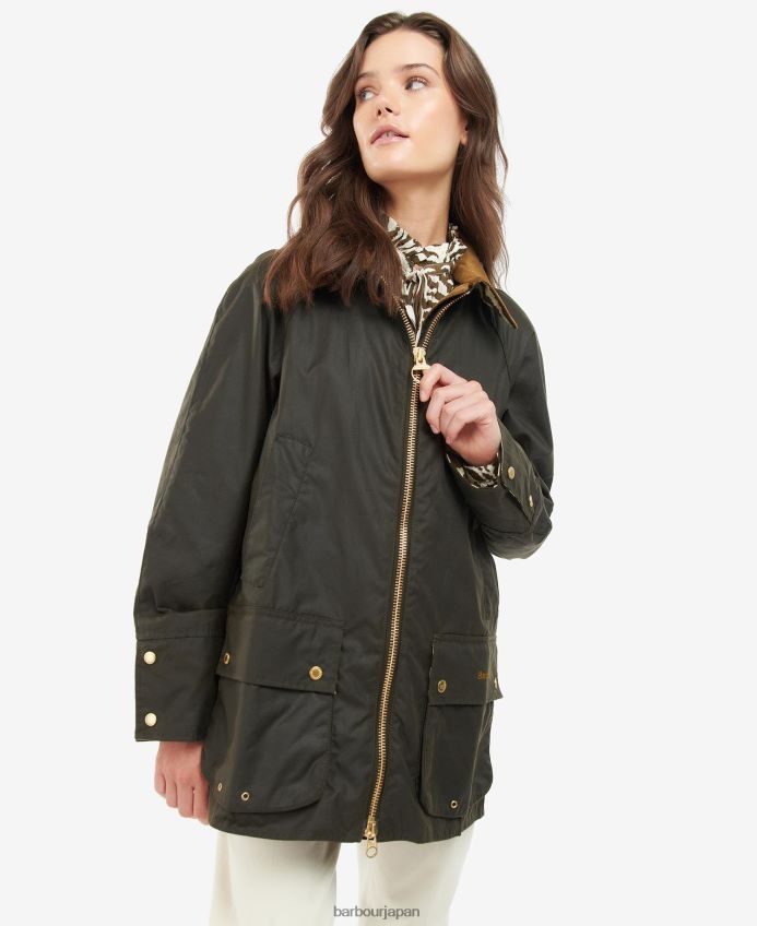 衣類 Barbour x House of Hackney ハンドリーワックスジャケット オリーブ/エクウス/ココア 女性 RV6THF1386