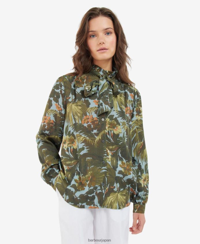 衣類 Barbour x House of Hackney ボヘミアシャツ リマーレンス/スカイ 女性 RV6THF1640