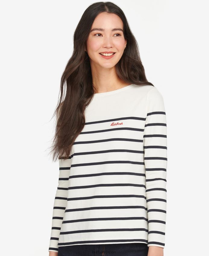 衣類 Barbour ブラッドリートップ クラウド/ネイビー 女性 RV6THF1677