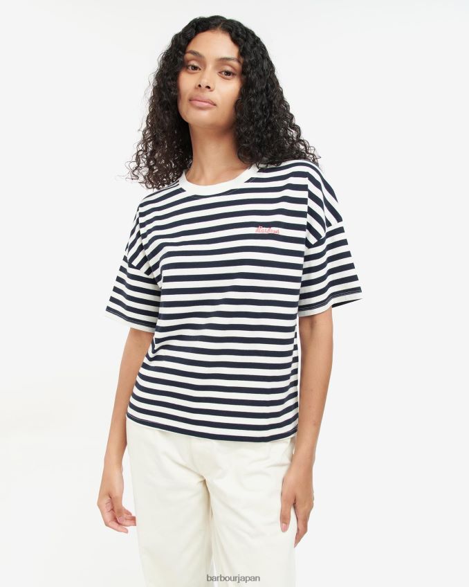 衣類 Barbour アドリアトップ ネイビーストライプ 女性 RV6THF1684
