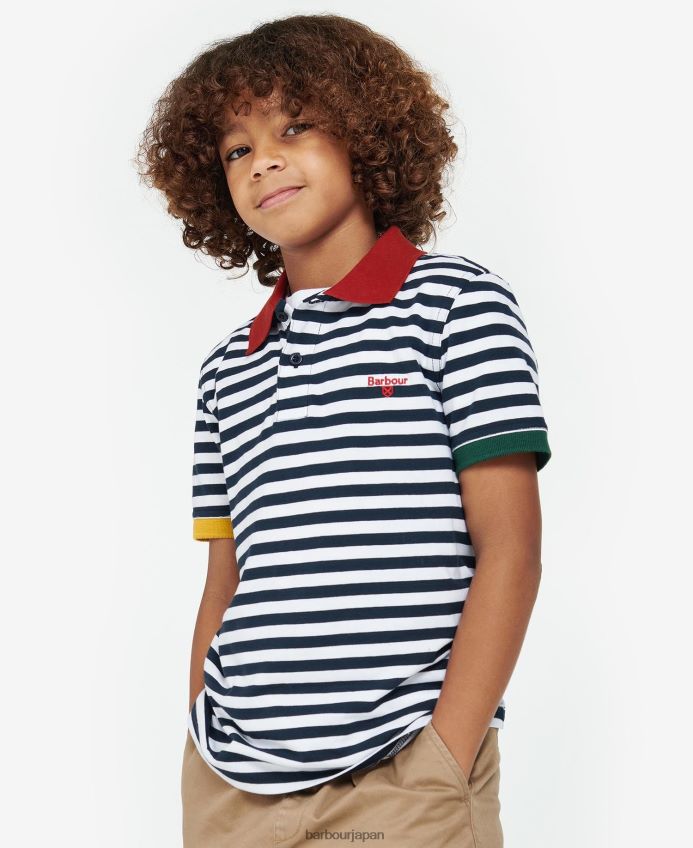 衣類 Barbour アールポロシャツ クラシックネイビー 男の子たち RV6THF2500