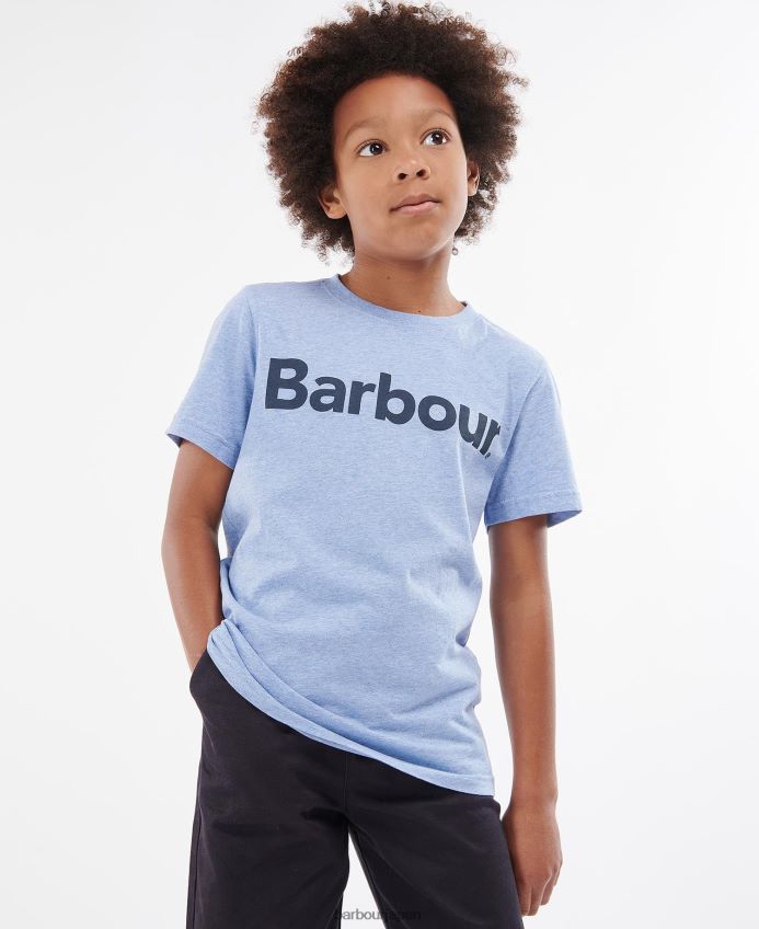 衣類 Barbour エッセンシャル ロゴ T シャツ 海軍 男の子たち RV6THF2505