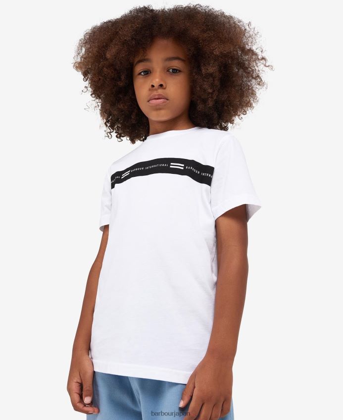 衣類 Barbour ウォリスTシャツ クラシックホワイト 男の子たち RV6THF2535