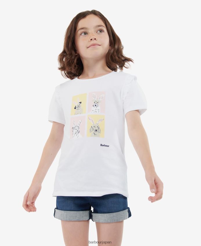 衣類 Barbour ソフィー Tシャツ クラシックホワイト 女の子 RV6THF2563