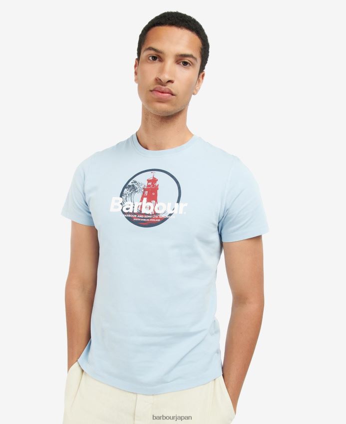 衣類 Barbour Break グラフィックプリント Tシャツ 青い霧 男性 RV6THF942