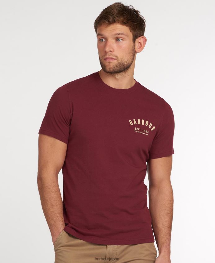 衣類 Barbour プレッピーTシャツ 新しい海軍 男性 RV6THF767