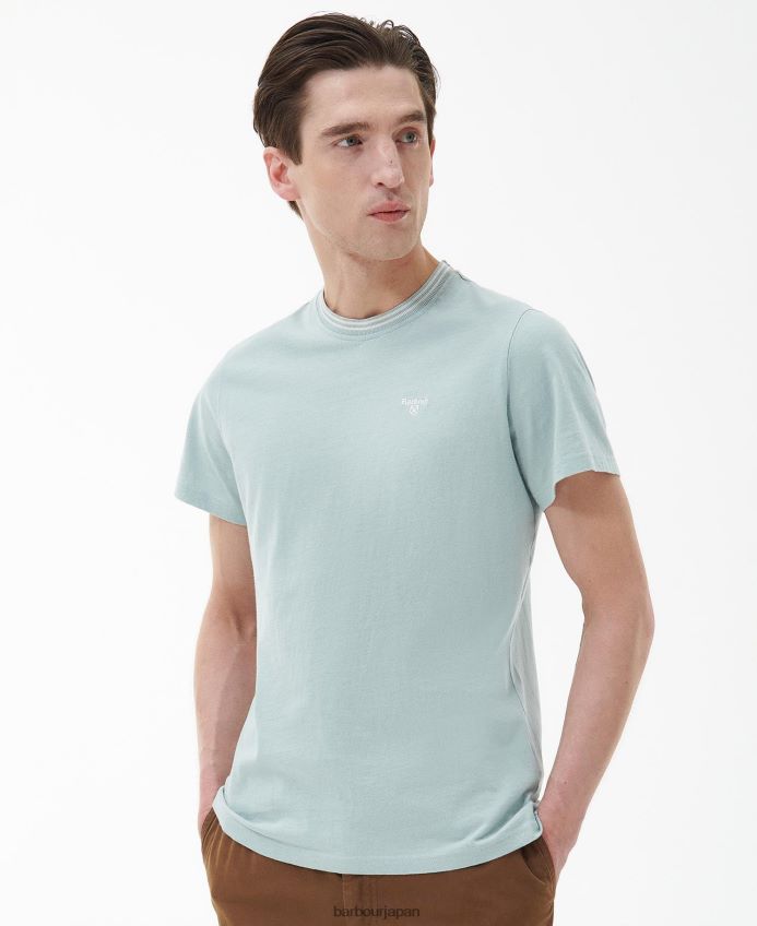 衣類 Barbour オーストウィック Tシャツ 青いチョーク 男性 RV6THF797