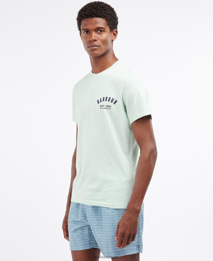 衣類 Barbour プレッピーTシャツ ダスティミント 男性 RV6THF826