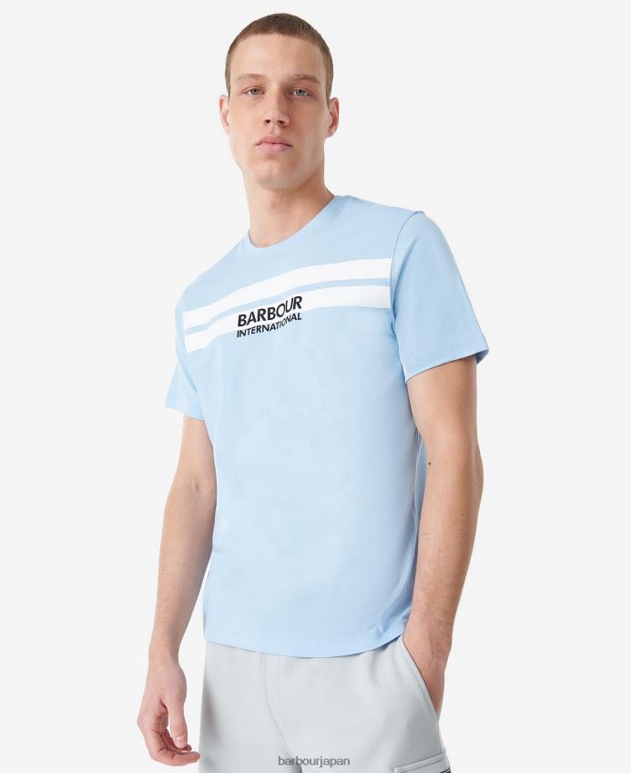 衣類 Barbour ハイサイドTシャツ 色あせた青 男性 RV6THF873