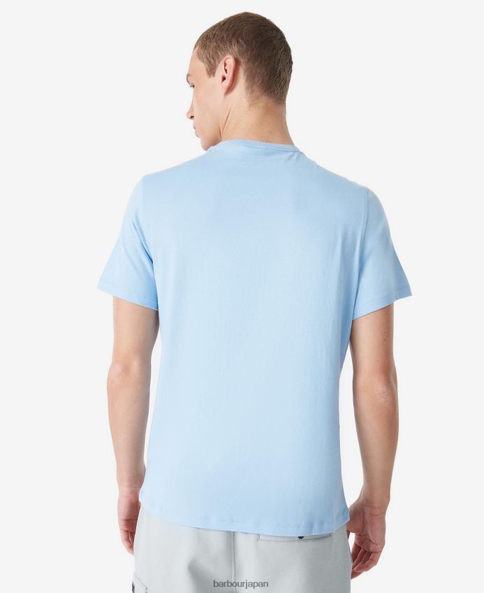 衣類 Barbour ハイサイドTシャツ 色あせた青 男性 RV6THF873