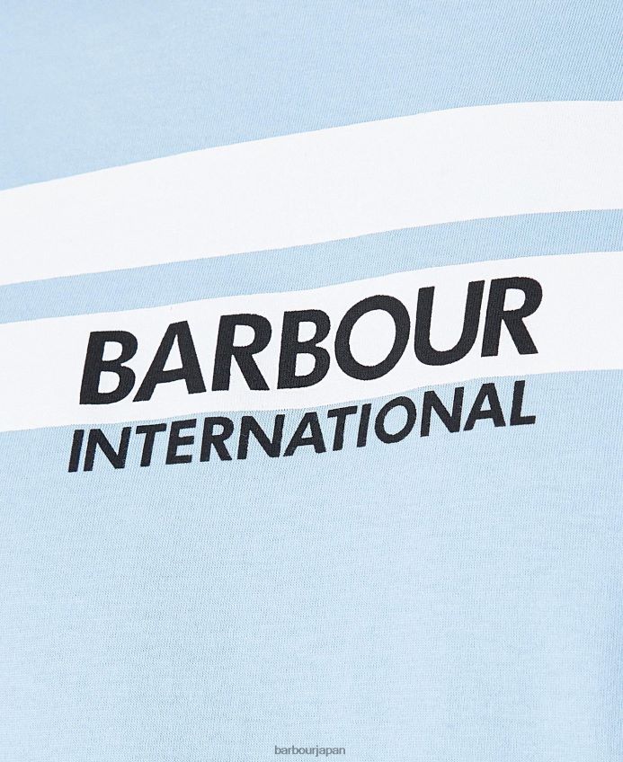 衣類 Barbour ハイサイドTシャツ 色あせた青 男性 RV6THF873