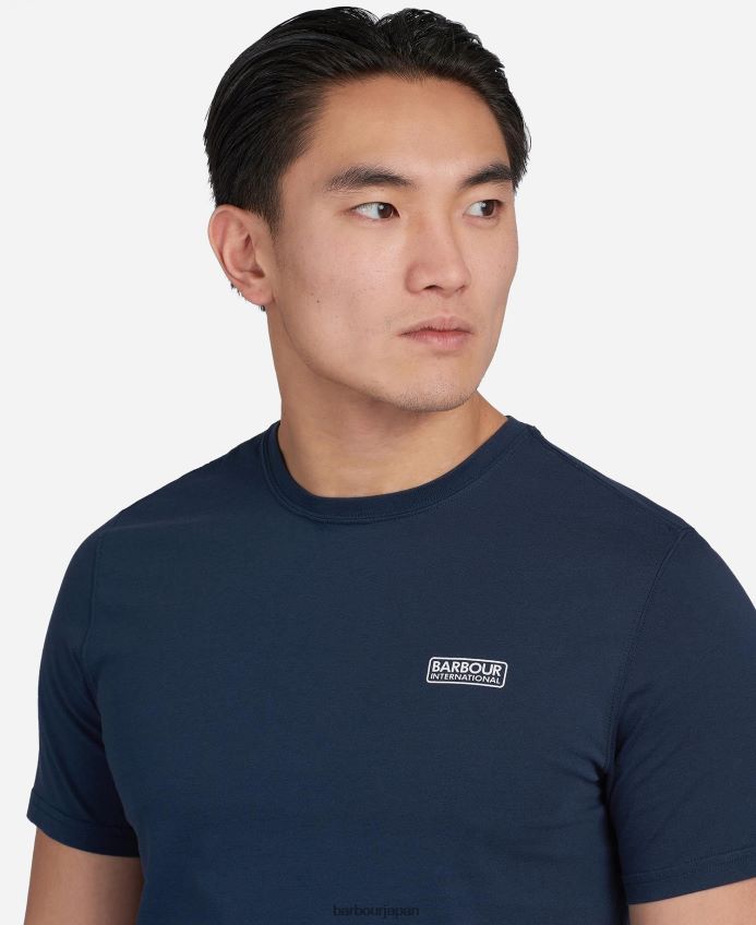 衣類 Barbour エッセンシャルスモールロゴTシャツ 海軍 男性 RV6THF874