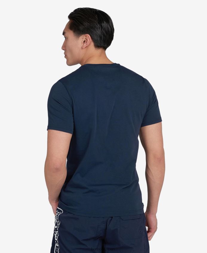 衣類 Barbour エッセンシャルスモールロゴTシャツ 海軍 男性 RV6THF874