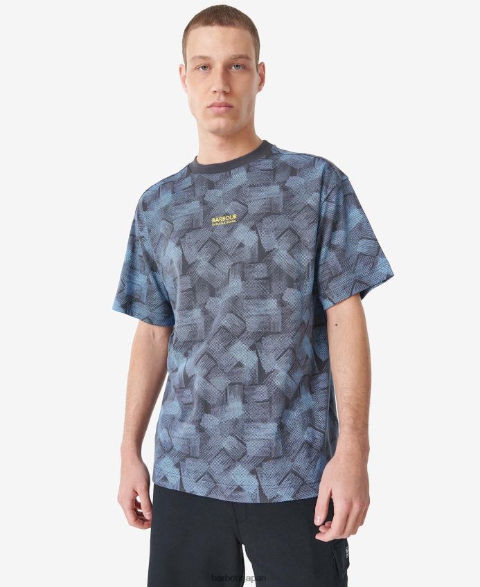 衣類 Barbour マクスウェル オーバーサイズ Tシャツ 木炭 男性 RV6THF875