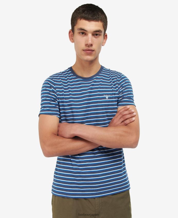 衣類 Barbour ポンテストライプTシャツ グレーメランジ 男性 RV6THF889