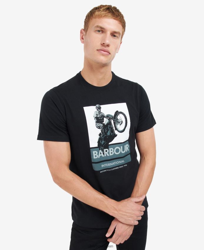 衣類 Barbour アーチー グラフィックプリント Tシャツ クラシックブラック 男性 RV6THF893