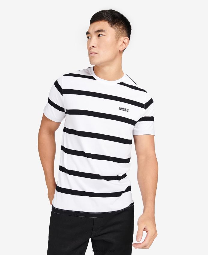 衣類 Barbour コバーンストライプTシャツ 青い地平線 男性 RV6THF913