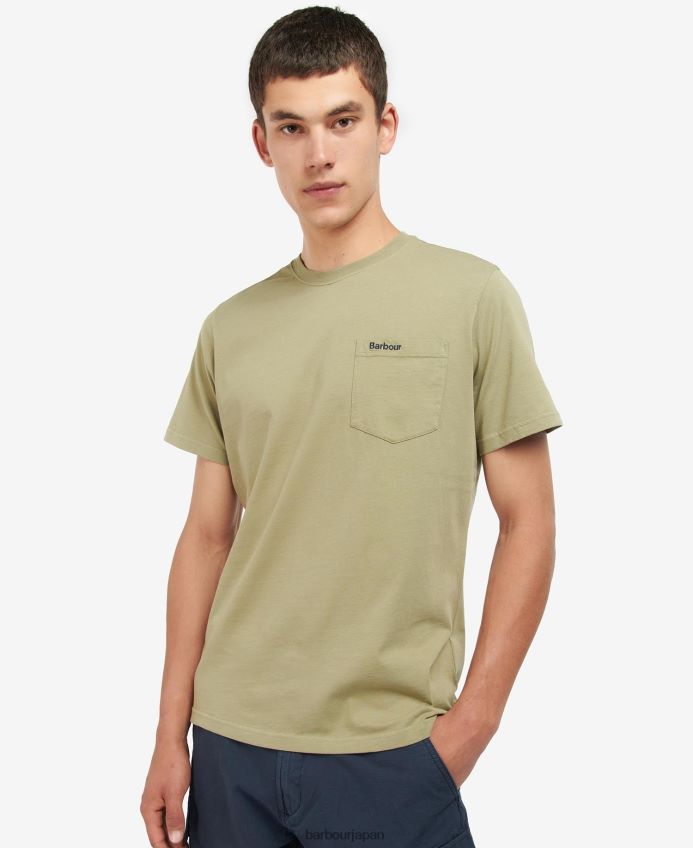 衣類 Barbour ラングドンポケットTシャツ クラシックネイビー 男性 RV6THF935